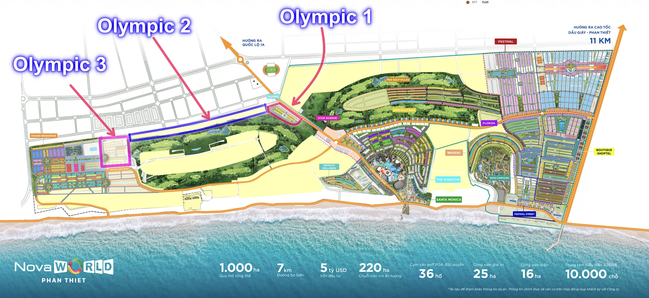 Vi tri olympic novaworld 2022