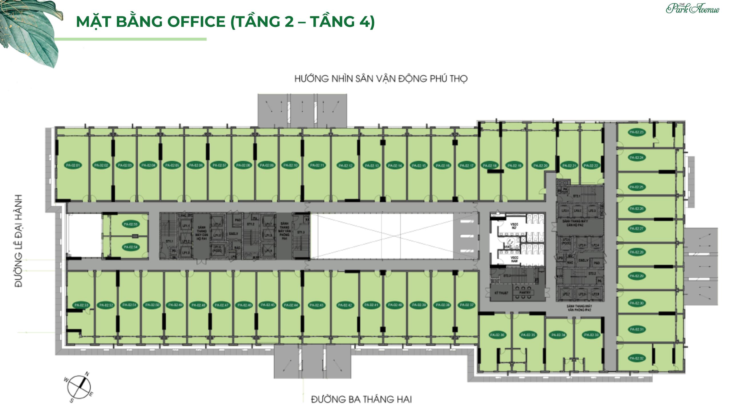 Mat bang van phong office du an the park avenue 6